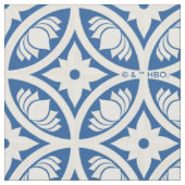 Coastal Lotus Tile Muster - The White Lotus Stoff (Nahaufnahme)