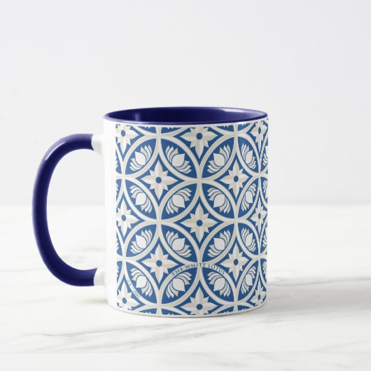 Coastal Lotus Tile Muster - The White Lotus Tasse (Links)