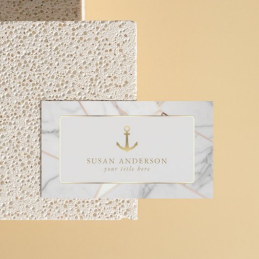 Coastal Luxe Business Card - Design aus weißem Mar Visitenkarte