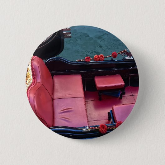 Coastal Luxury Gondola in Venice Button (Vorderseite)