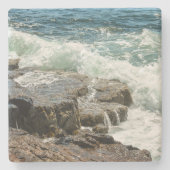 Coastal Maine Rocky Shoreline Ocean Steinuntersetzer (Vorderseite)