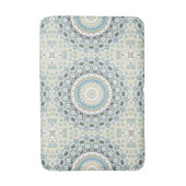Coastal Mandala in Sand, Blau und Driftwood Tones Badematte (Vorderseite Vertikal)
