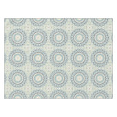 Coastal Mandala in Sand, Blau und Driftwood Tones Tischdecke (Vorderseite (Horizontal))