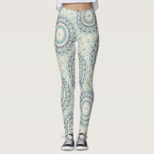 Coastal Mandala in Sand, Blue, and Driftwood Tones Leggings (Vorderseite)