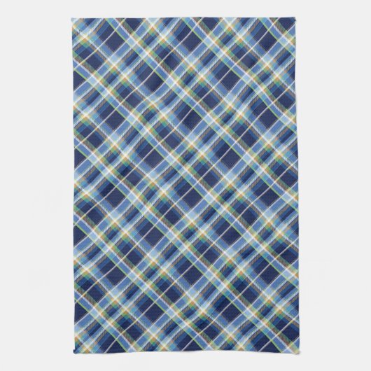 Coastal - Marine Blue, Blue-Grey, Orange, Lime... Geschirrtuch (Vertikal)