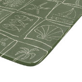 Coastal Mediterranean Faux Tile Olive Grove Schneidebrett (Ecke)