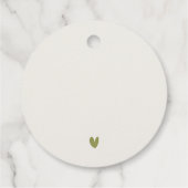 Coastal Miami Beach Palm Tree Wasserfarbenhochzeit Geschenkanhänger (Rückseite)