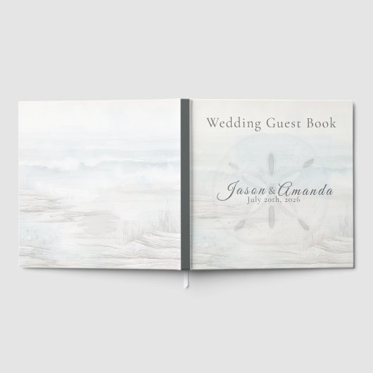 Coastal Minimalist Wedding Gästebuch (Voll)