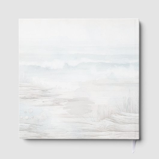 Coastal Minimalist Wedding Gästebuch (Rückseite)