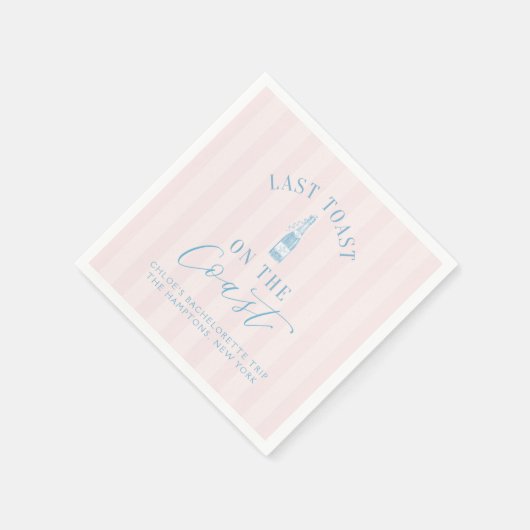 Coastal Modern Junggeselinnen-Abschied Paper Napki Serviette (Ecke)