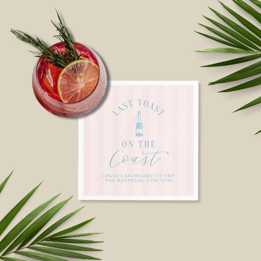 Coastal Modern Junggeselinnen-Abschied Paper Napki Serviette