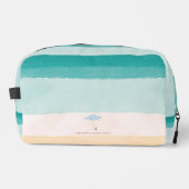 Coastal Monogram Beach Umbrella Cosmetic Bag Waschbeutel (Vorderseite)