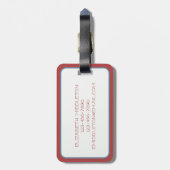 Coastal Nautical Beach Flags Monogram Gepäckanhänger (Rückseite vertikal)