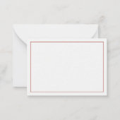 Coastal Nautical Beach Flags Monogram Mitteilungskarte (Rückseite)