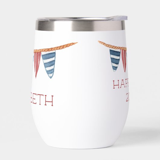 Coastal Nautical Beach Flags Personalized (Links)