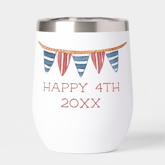 Coastal Nautical Beach Flags Personalized (Rückseite)