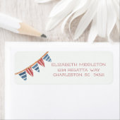 Coastal Nautical Beach Flags Return Address (Insitu)