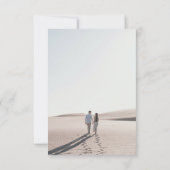 Coastal Nautical Blue Seashell Frame Beach Hochzei Save The Date (Rückseite)