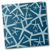 Coastal Nautical Navy Blue Beach Muster Fliese