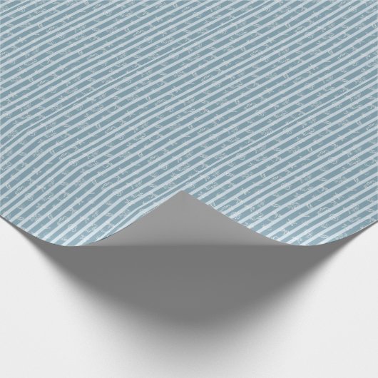 Coastal Nautical Pattern | Blue Sea Shell & Seahor Geschenkpapier (Ecke)