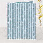 Coastal Nautical Pattern | Blue Sea Shell & Seahor Karte (Gelbe Blume)