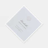 Coastal Nautical Shell Blue Bridal Shower Welcome Serviette (Ecke)