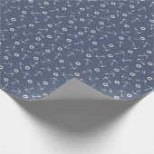 Coastal Nautical Small Anchors Tossed on Navy Blue Geschenkpapier (Ecke)