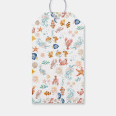 Coastal Nautical Thank You Bridal Shower Geschenkanhänger (Rückseite)