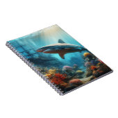 Coastal/nautical tiger shark & coral reef notizblock (Rechte Seite)