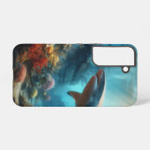 Coastal/nautical tiger shark & coral reef samsung galaxy hülle (Rückseite (Horizontal))