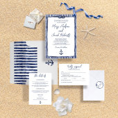 Coastal Nautical Wedding Card Dankeskarte