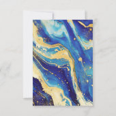 Coastal Navy Blue Gold Dankeschön Card Hochzeit Dankeskarte (Rückseite)