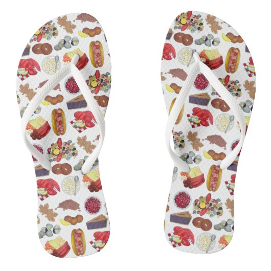 Coastal New England Foods Northeast America USA Badesandalen (Fußbett)