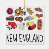 Coastal New England Foods Northeast America USA Keramikornament (Rückseite)