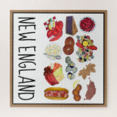 Coastal New England Foods Northeast America USA Puzzle (Horizontal)