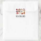 Coastal New England Foods Northeast America USA Quadratischer Aufkleber (Tasche)