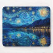 Coastal Night Sky Van Gogh Inspired Mousepad (Vorne)
