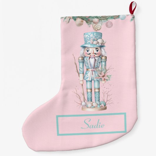 Coastal Nutcracker Großer Weihnachtsstrumpf (Rückseite)