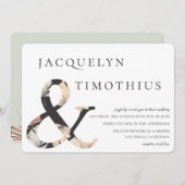 Coastal Oasis Boho-Chic Ampersand Hochzeit Einladung (Vorne/Hinten)