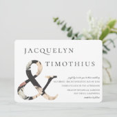 Coastal Oasis Boho-Chic Ampersand Hochzeit Einladung (Stehend Vorderseite)