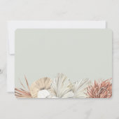 Coastal Oasis Boho-Chic Ampersand Hochzeit Einladung (Rückseite)