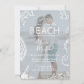 Coastal ocean beach destination wedding all in one einladung (Vorderseite)