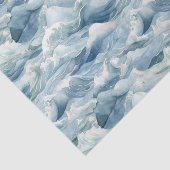 Coastal Ocean Waves Watercolor Nautical Seidenpapier (Ausschnitt)