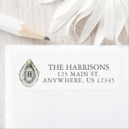 Coastal Oystal Monogram Address