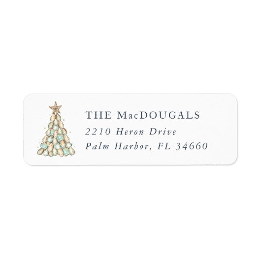 Coastal Oyster Christmas Tree Return Address (Vorne)