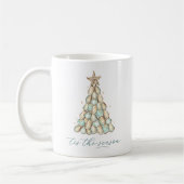 Coastal Oyster Shell Christmas Kaffeetasse (Links)