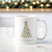 Coastal Oyster Shell Christmas Kaffeetasse