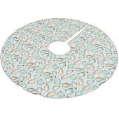 Coastal Oyster Shell Pattern Polyester Weihnachtsbaumdecke (Schrägansicht)