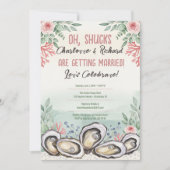 Coastal Oyster Theme Couples Wedding Shower Einladung (Vorderseite)