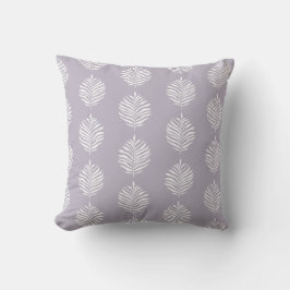 Coastal Palm Leaf Muster Misty Lilac Kissen